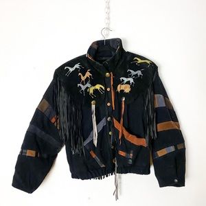 Vintage 90’s Santa Fe Rec Suede/wool coat